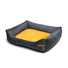 Frida lit chien 2 en 1 graphite-jaune xl