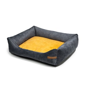 Frida lit chien 2 en 1 graphite-jaune xl