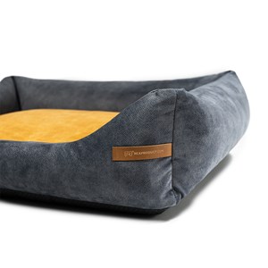 Frida lit chien 2 en 1 graphite-jaune xl