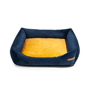 Frida lit chien 2 en 1 bleu-jaune xl