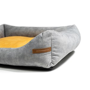 Frida lit chien 2 en 1 gris-jaune m