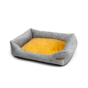 Frida lit chien 2 en 1 gris-jaune l