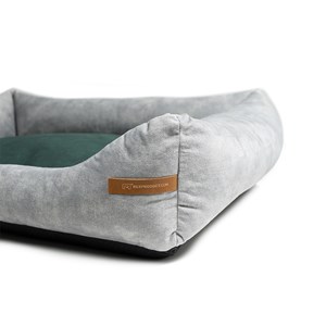Frida lit chien 2 en 1 gris-vert xl