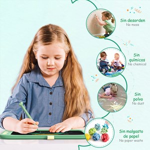 Tablette d'écriture et de dessin lcd 8,5 pouces en forme de dinosaure.