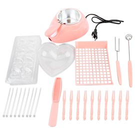 Chocolatière électrique avec plusieurs accessoires.