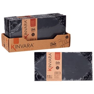 Ensemble de 6 planches rectangulaires pour apéritifs. 30 x 15 cm.