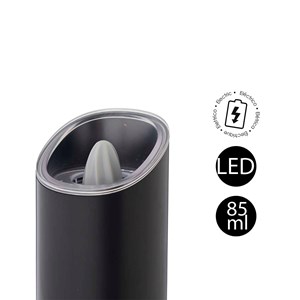 Saliere poivrier électrique lumière led et moulin en céramique