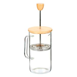 Théière à piston en borosilicate couvercle en bambou 600ml