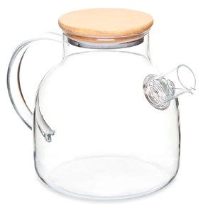 Théière en borosilicate avec couvercle en bambou 1,2l