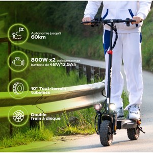 Urbanglide ecross duo  scooter électrique puissant à double motorisation