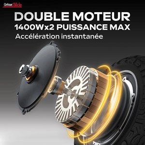Trottinette électrique urbanglide 1000gt 2x2 – modèle tout-terrain robuste