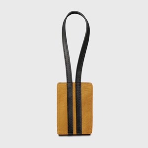 E2r etiquette bagage cuir marron et noir ecoresponsable