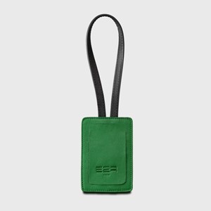 E2r etiquette bagage de qualité cuir luxe vert et noir