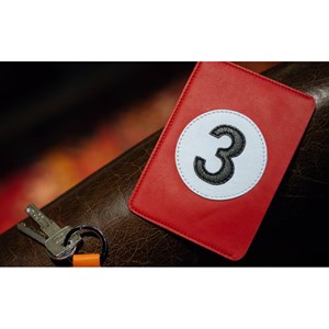 E2r protège passeport en cuir jaune original et rétro numéro 5