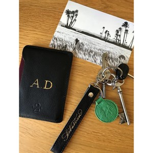 E2r protège passeport en cuir jaune original et rétro numéro 5