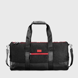 E2r bagage cabine compact tissu noir et rouge femme giovana