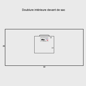 E2r bagage cabine compact tissu noir et rouge femme giovana