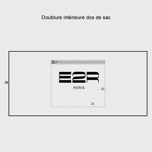 E2r bagage cabine compact tissu noir et rouge femme giovana