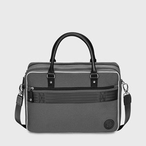 E2r sac ordinateur 15 pouces en tissu et cuir bleu et vert enzo