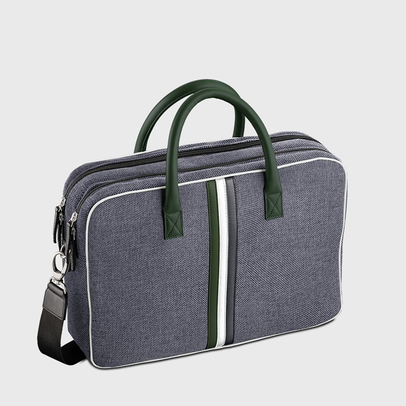 E2r sac ordinateur 15 pouces homme écolo tissu et cuir william