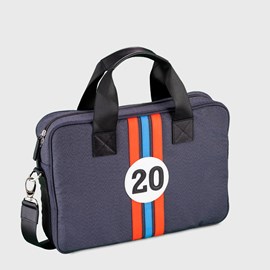 E2r sac ordinateur 15 pouces tissu et cuir style italien alberto