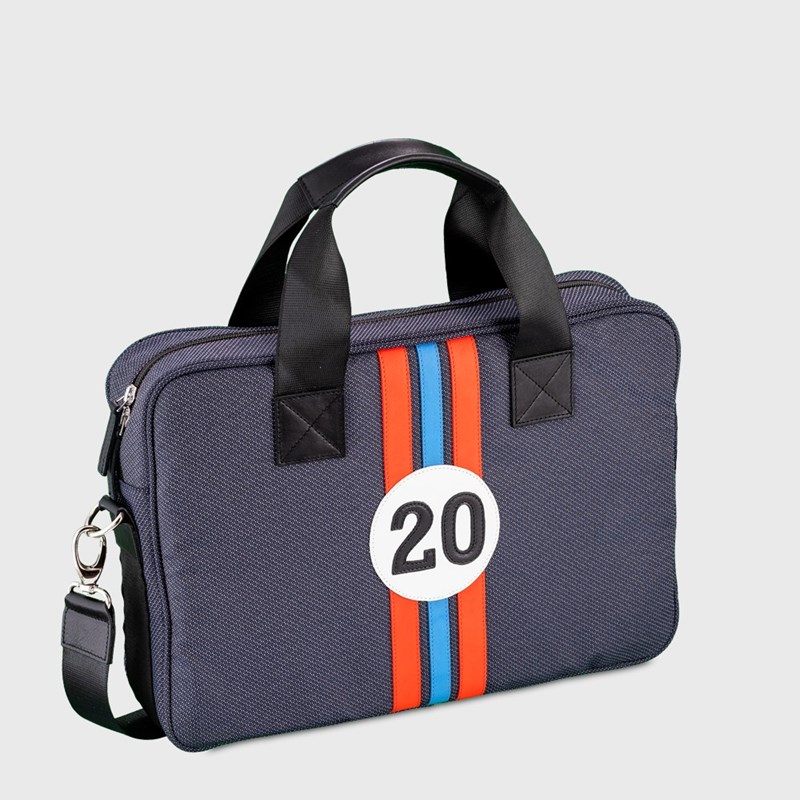 E2r sac ordinateur 15 pouces tissu et cuir style italien alberto