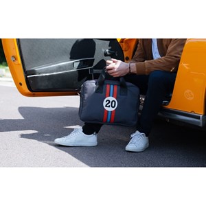 E2r sac ordinateur 15 pouces tissu et cuir style italien alberto