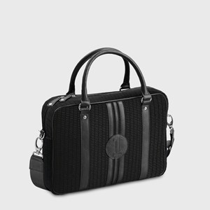 E2r sac ordinateur 15 pouces homme en tissu tressé noir 