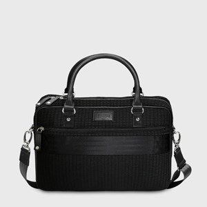 E2r sac ordinateur 15 pouces homme en tissu tressé noir 