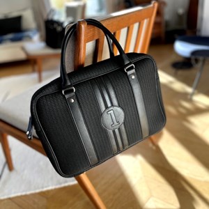 E2r sac ordinateur 15 pouces homme en tissu tressé noir 