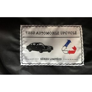 E2r trousse de toilette homme tissu et cuir gris blanc jaune bobby