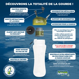 Gourde filtrante öko 1l verte (filtre inclus) Vert - 100