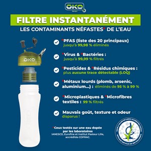 Gourde filtrante öko 1l verte (filtre inclus) Vert - 100