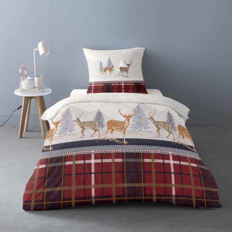 Housse de couette flanelle 140x200