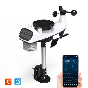 Station météo professionnelle connectée wifi – 8 en 1 + thermomètre&nbsp;hydro