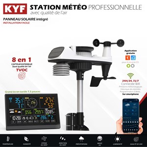 Station météo professionnelle connectée wifi – 8 en 1