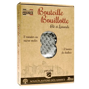 Bouillotte micro-ondes gris paillette