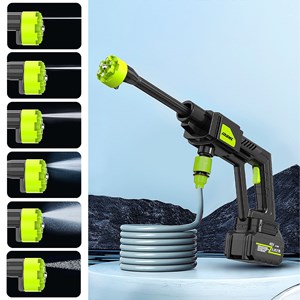 Pistolet de lavage à pression 7 en 1 avec batterie intégrée de 12000 mah.