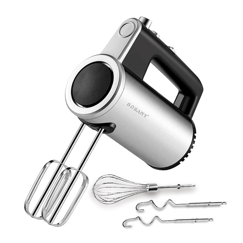 Mixeur à main à double fouet, 800w, 5 vitesses, bouton turbo, 4 fouets.