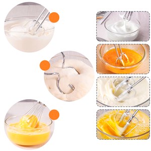 Mixeur à main à double fouet, 800w, 5 vitesses, bouton turbo, 4 fouets.