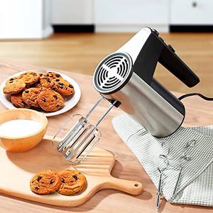 Mixeur à main double avec fouets de 300w, 5 vitesses et fonction turbo.