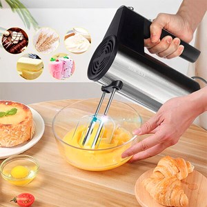 Mixeur à main double avec fouets de 300w, 5 vitesses et fonction turbo.