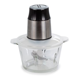 Hachoir électrique. Moteur en cuivre de 300 w. Bol en verre de 2 l.