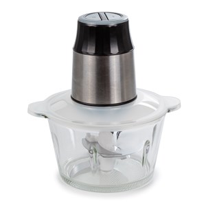Hachoir électrique. Moteur en cuivre de 300 w. Bol en verre de 2 l.