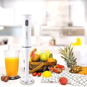 Mixeur à main de 200w avec des lames en acier inoxydable.