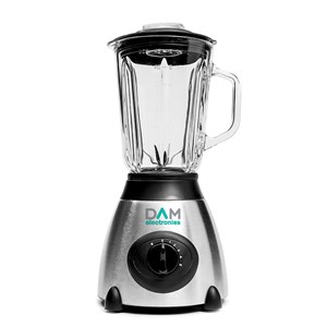 Mixeur 2 en 1 de verre 1,5l en acier inoxydable. Pichet en verre, 1500w.