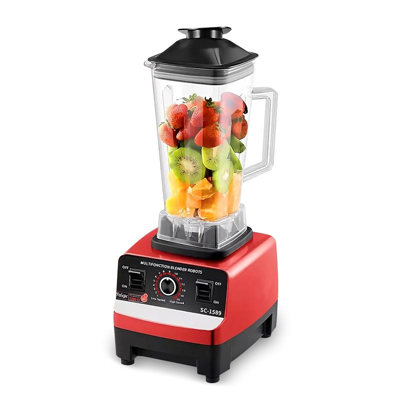 Mixeur à verre 2l, 4300w, 6 lames en acier inox, hache de la glace, smoothies.