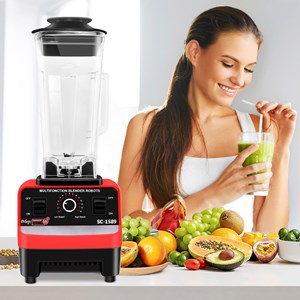 Mixeur à verre 2l, 4300w, 6 lames en acier inox, hache de la glace, smoothies.
