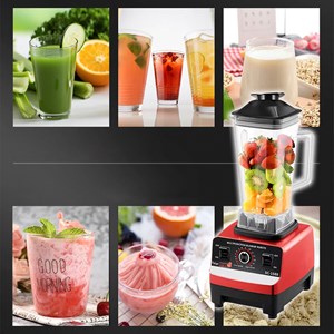 Mixeur à verre 2l, 4300w, 6 lames en acier inox, hache de la glace, smoothies.