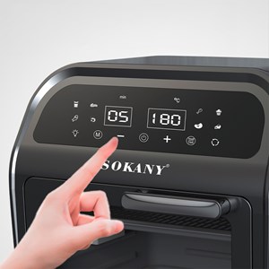 Friteuse à air avec une capacité de 16 litres. Panneau tactile numérique.